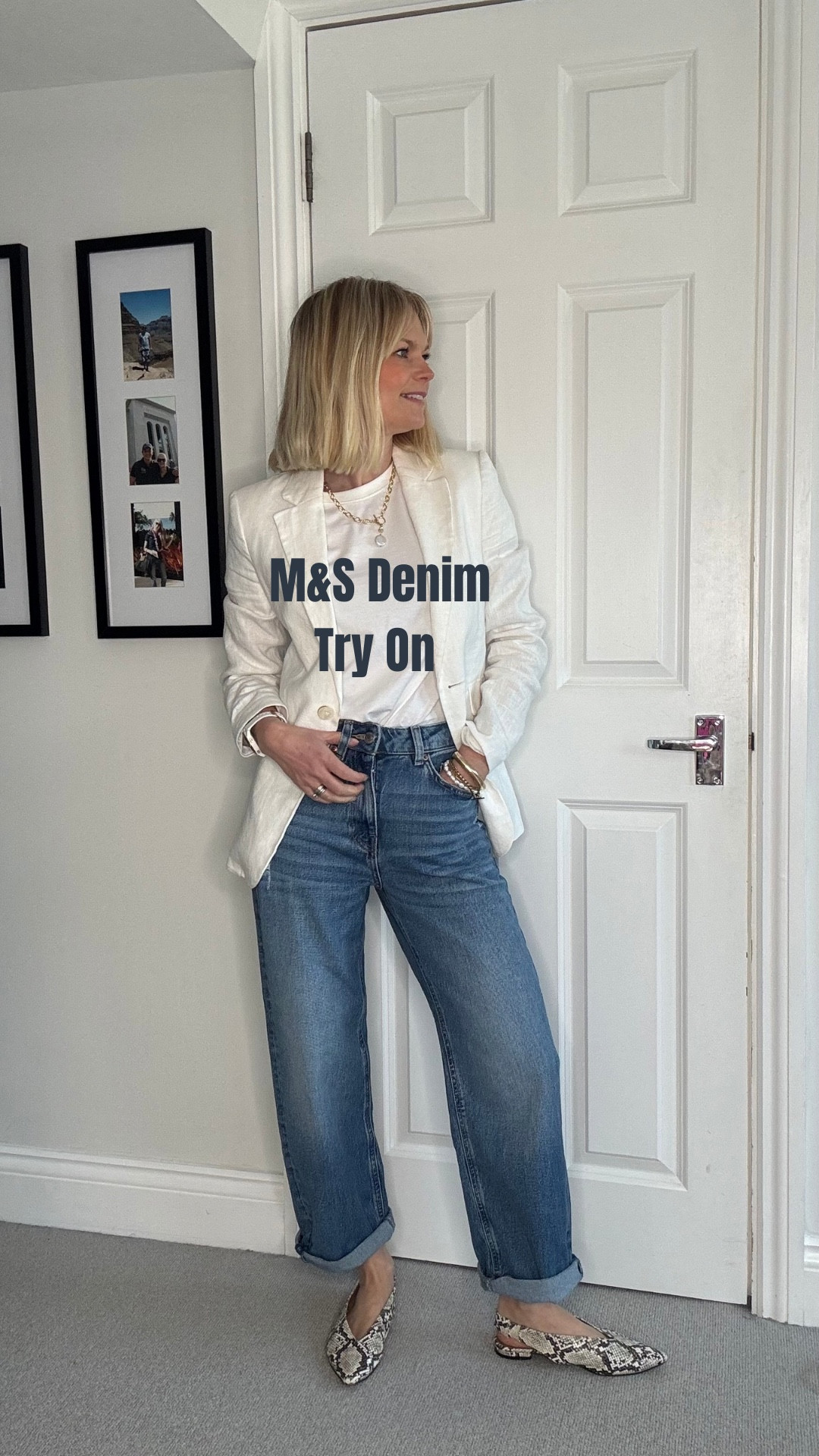 Here are 4 different M&S jeans styles: 
1. The Mom 
2. The Boyfriend 
3. The Stovepipe
4. The Sienna Straight leg
I’m wearing a 6 short in all of these and am 5ft 2. 

Lots of info on the body shapes these work for, length, styling tips and more. Hopefully it’s helpful  

#LTKspring #LTKeurope #LTKpetite
