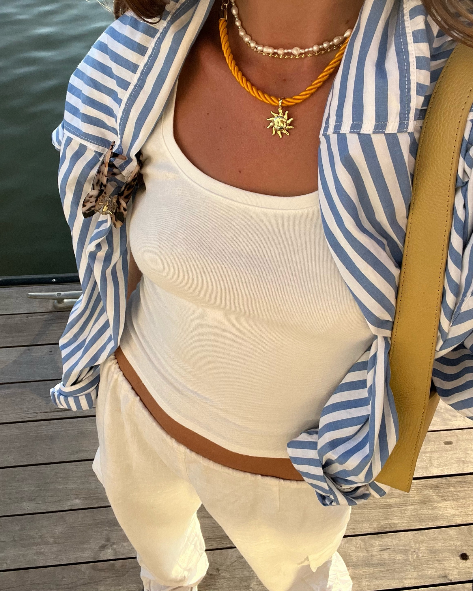 Casual summer outfit ! Everything is linked, 
for the striped shirt I got an XL (I wanted it extra oversized, I am 5’10)
most of these items are on sale !! 

#LTKSummerSales #LTKFindsUnder100 #LTKSeasonal
