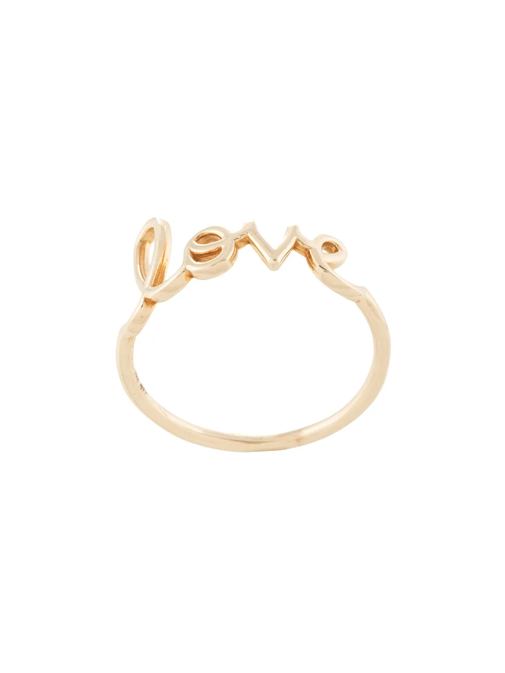 Sydney Evan 14kt yellow gold love ring - Metallic | FarFetch US
