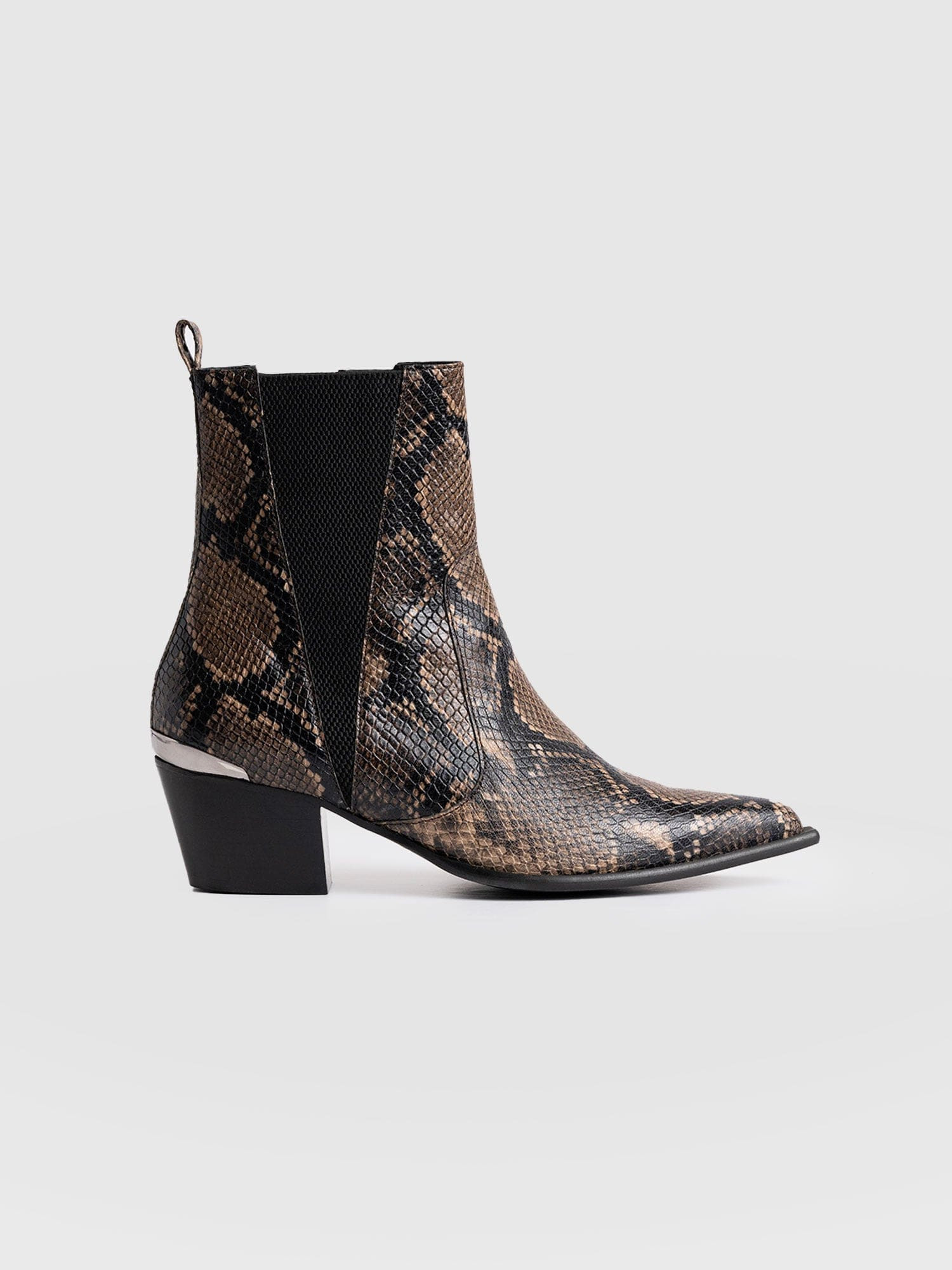 Billie Snake Boot - Taupe | Saint + Sofia