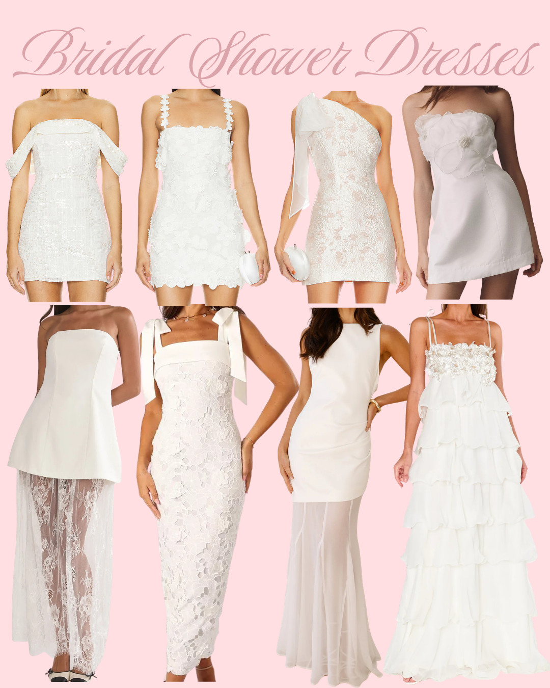 Dresses that can be worn for all things bridal! Showers, pictures, parties, and MORE!  

 #LTKSeasonal #LTKWedding