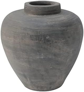 Lily’s Living AM80641202 Pottery Round Tapered, 12.5 Inch Tall, Gray Vase (Décor) | Amazon (US)