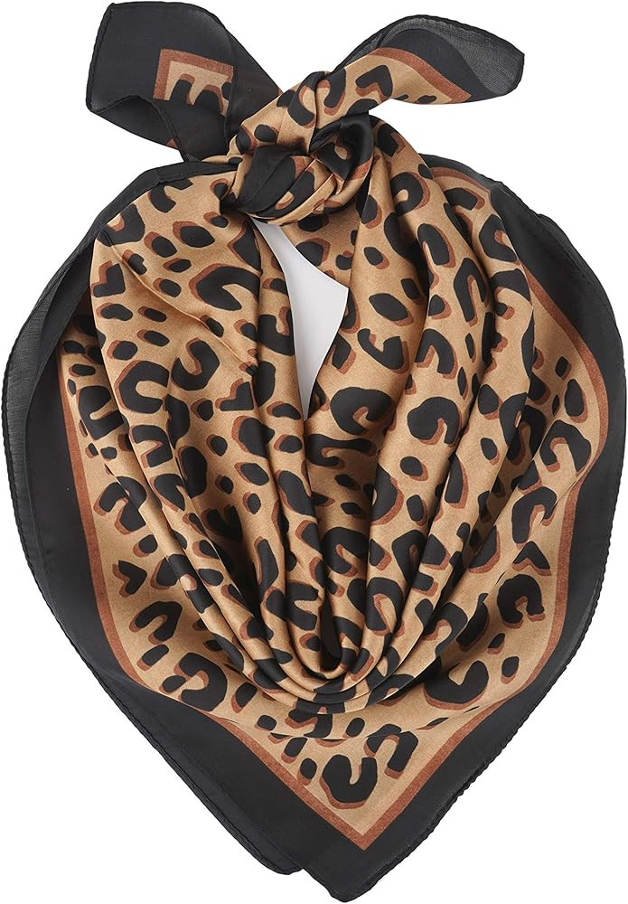 YOUR SMILE Silk Like Scarf Square Satin Hair Scarf Fashion Neck Scarfs for Women 27'' x 27'' | Amazon (US)