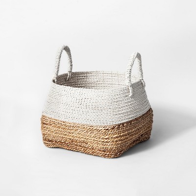 Abacá Basket With Handles Natural/White - Threshold™ | Target