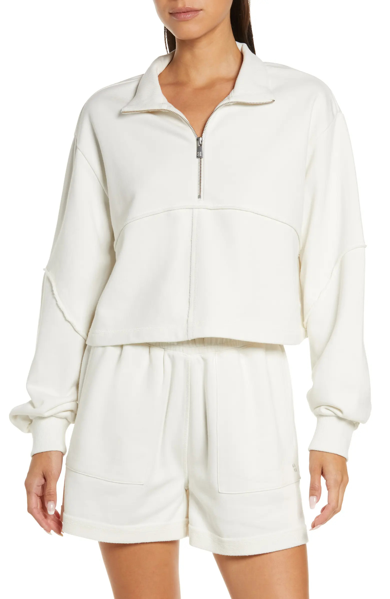 Revive Half Zip Crop Sweatshirt | Nordstrom