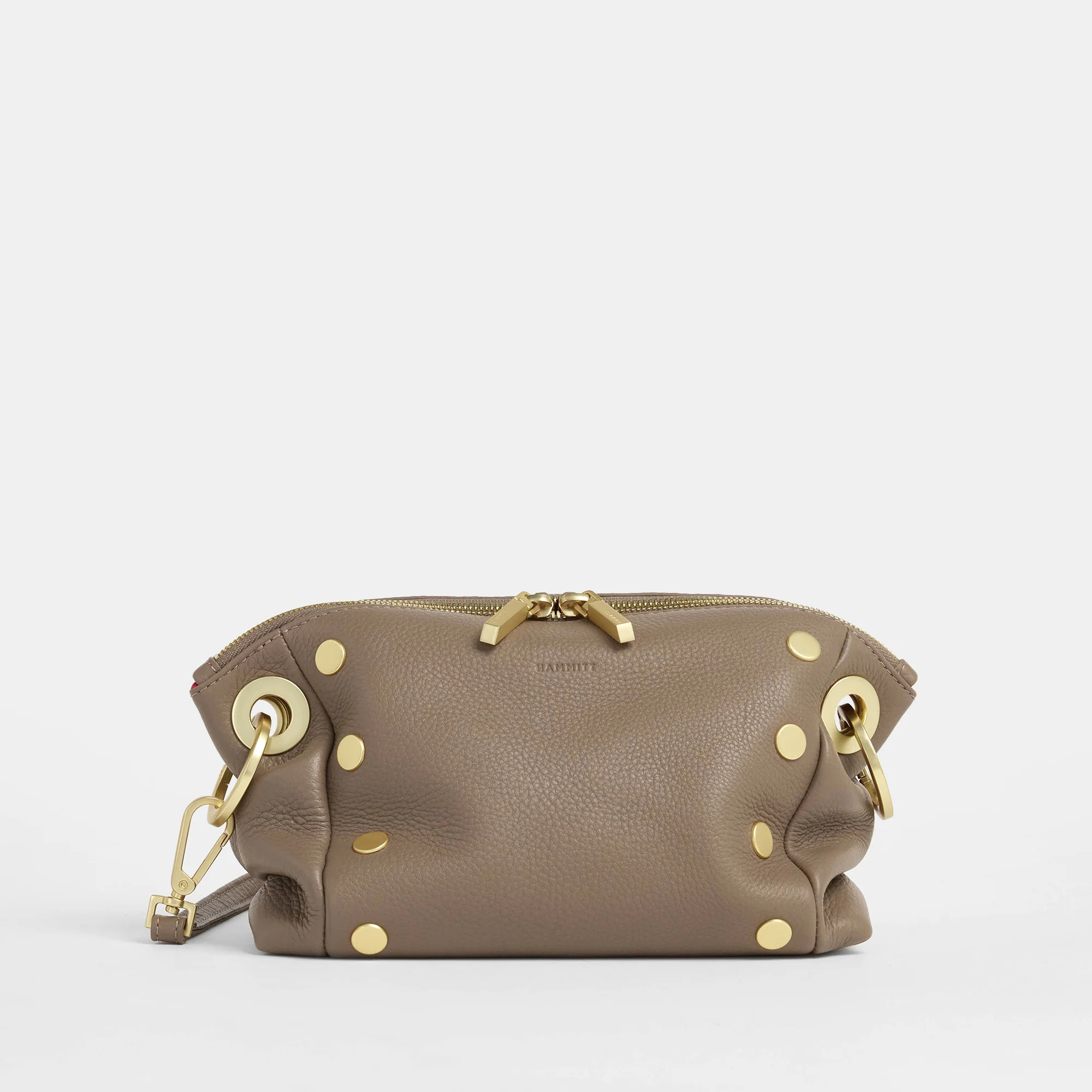 Daniel Crossbody Clutch | Sculpted Taupe/Brushed Gold | Sml 840220515171 | Hammitt (US)