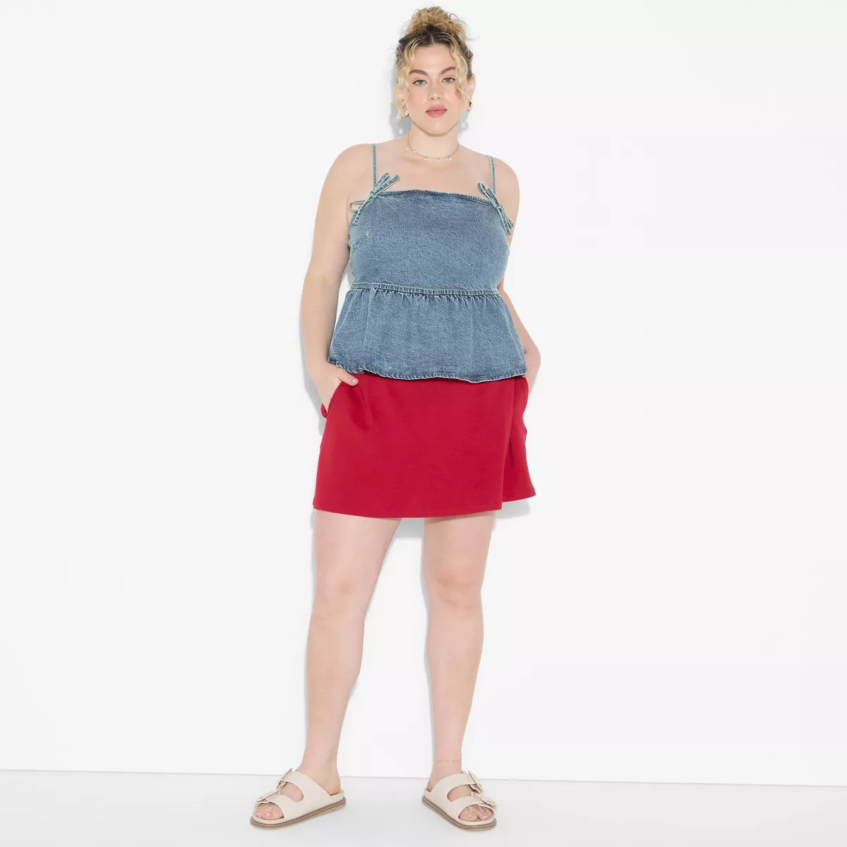 Women's Denim Peplum Tank Top - Wild Fable™ | Target