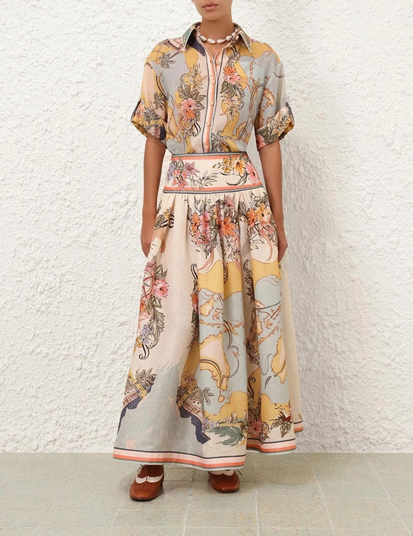 Tallow Midi Skirt | ZIMMERMANN (US, CA, EU, MENA)