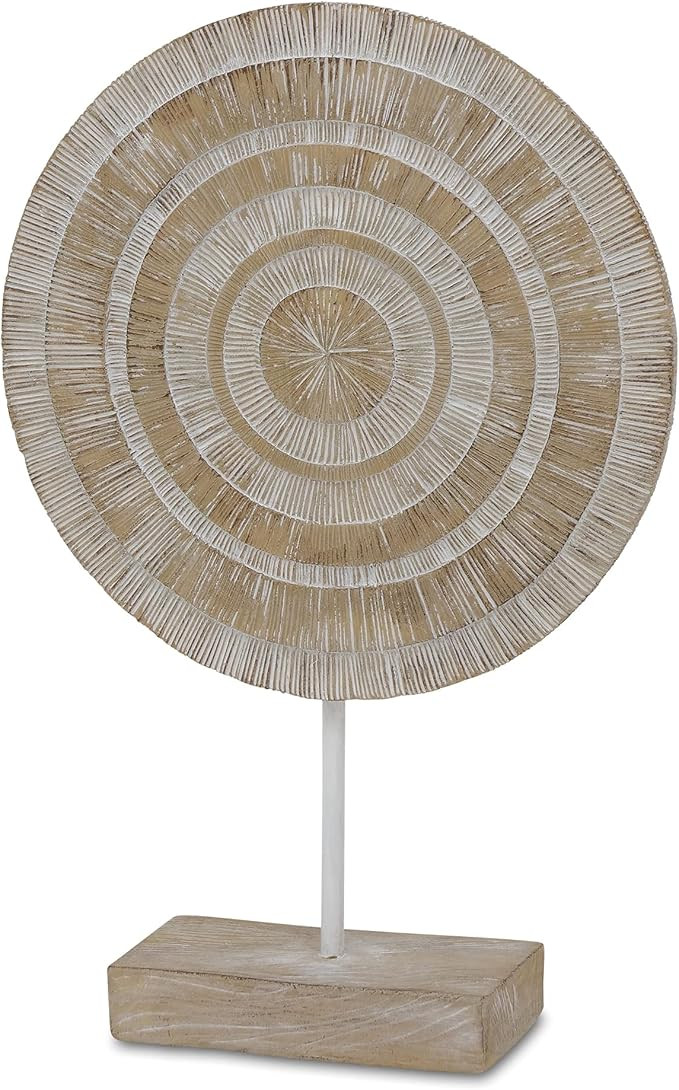 WHW Whole House Worlds Modernist Home Incised Circle Sculpture, Sunburst Inspired, Contemporary A... | Amazon (US)