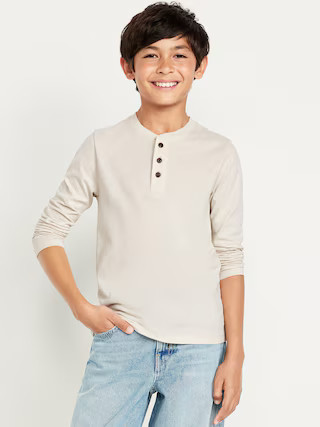 Softest Long-Sleeve Henley T-Shirt for Boys | Old Navy (US)