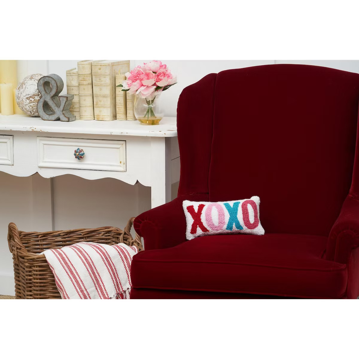 C&F Home 6" x 12" XOXO Hooked Valentine's Day Pillow | Target