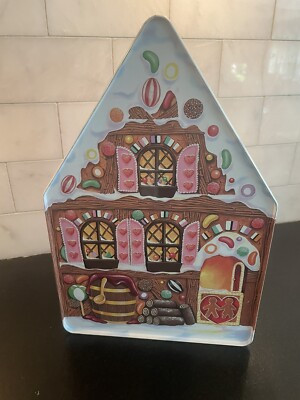 Vintage Gingerbread House Christmas Tin Silver Crane Company Large England  | eBay | eBay US