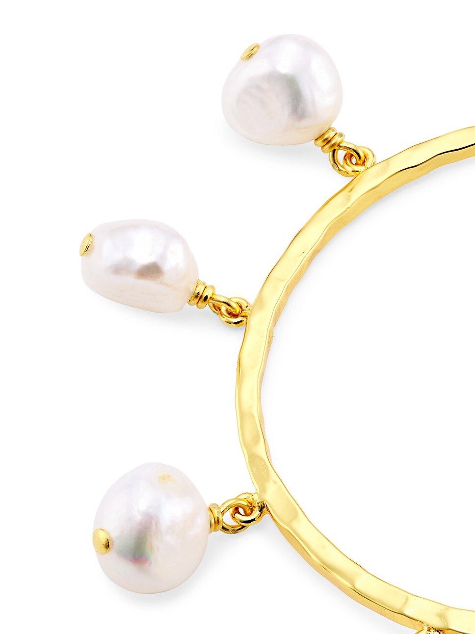 22K-Gold-Plated & Cultured Freshwater Pearl Hoop Earrings | Saks Fifth Avenue