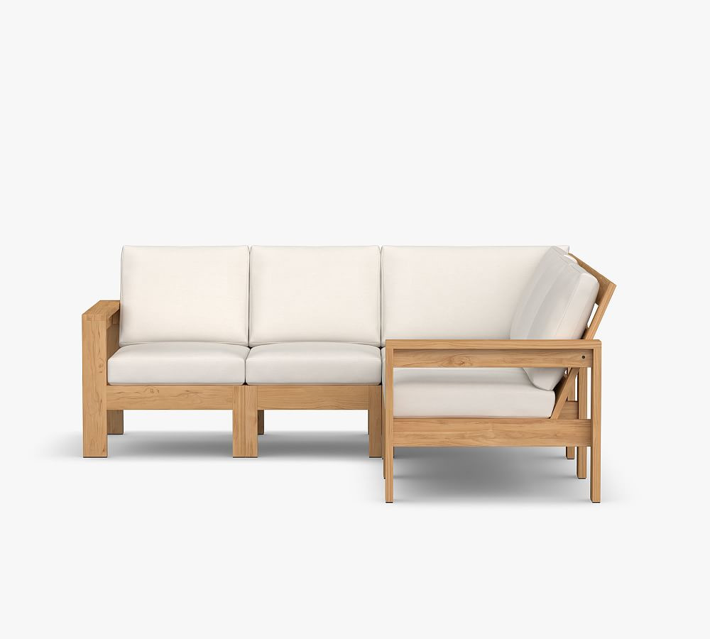 Malibu FSC® Teak 5-Piece Outdoor Sectional | Pottery Barn (US)