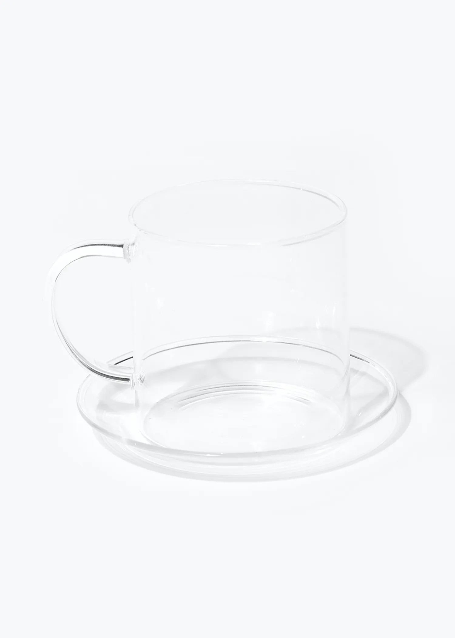 Glass Mug & Saucer – Clear | Matalan (UK)