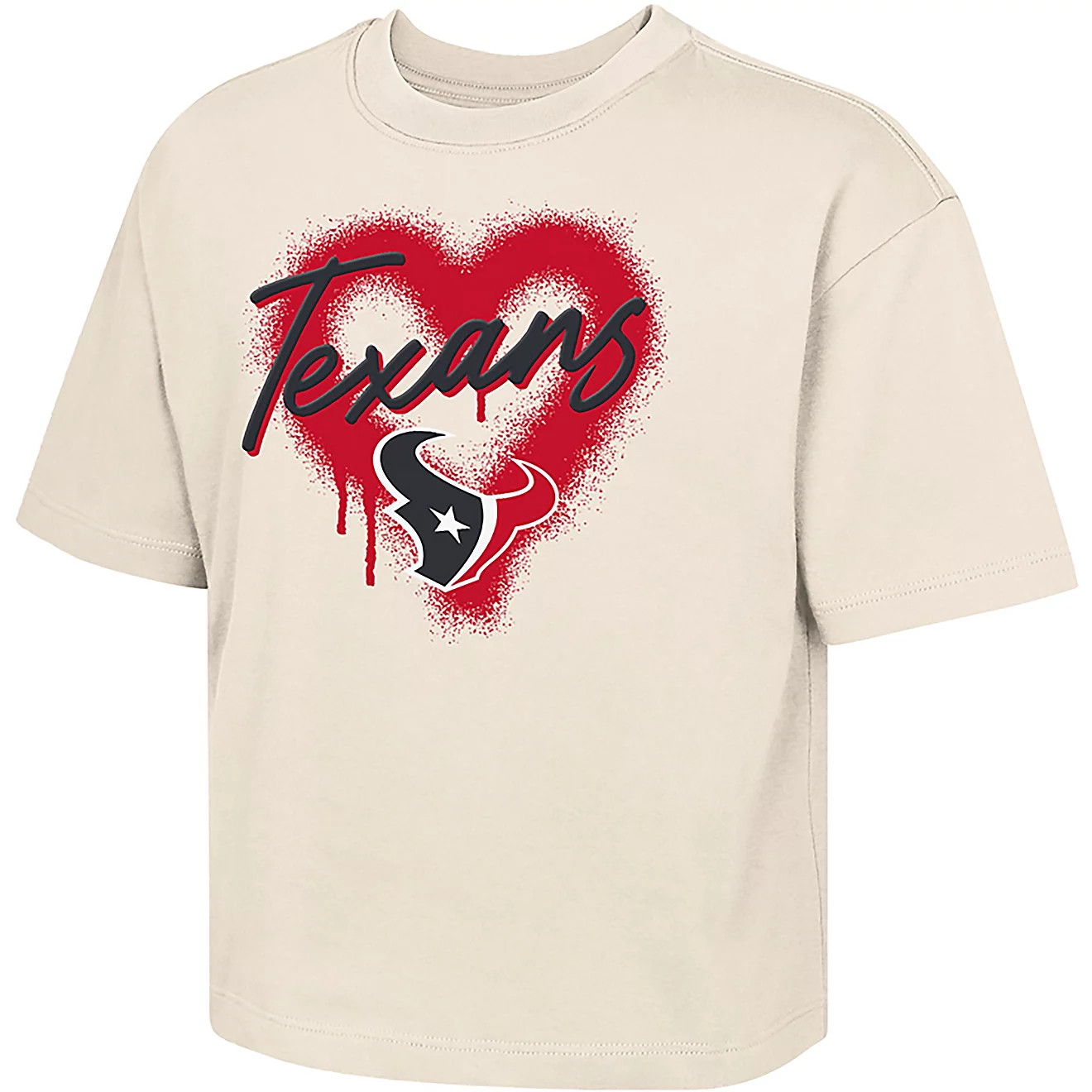 Outerstuff Girls' Texans Spray Heart Boxy T-shirt | Academy Sports + Outdoors