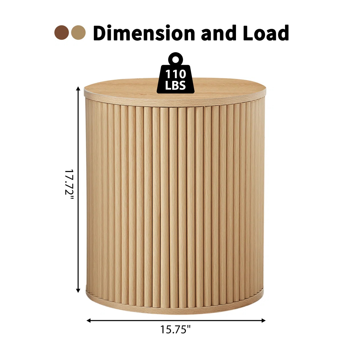 Fluted Round End Tables | Wayfair North America