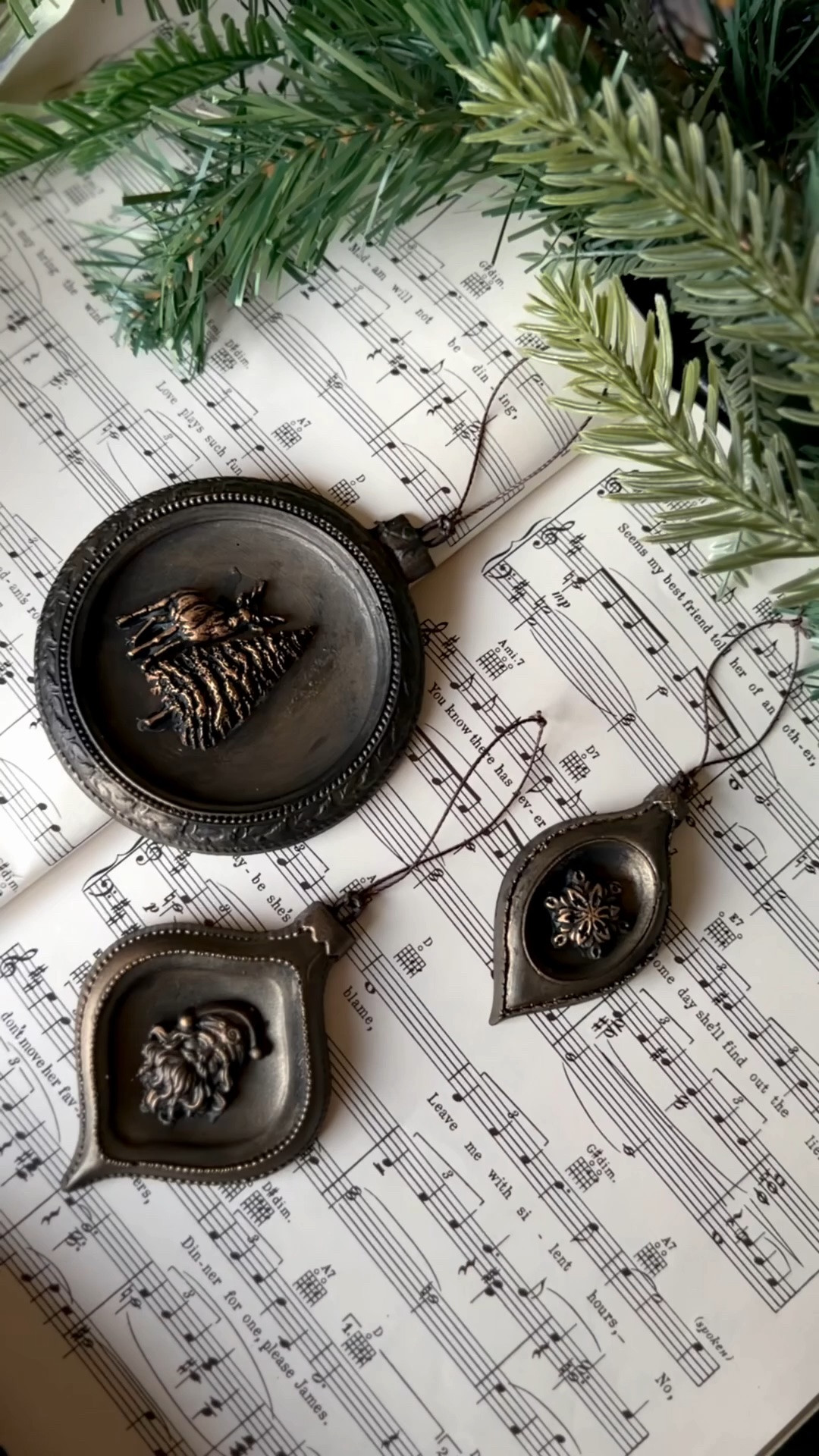 These shadow box ornaments are some of my favorites. I cast, paint and detail them by hand in an antique bronze finish that looks old world and charming. Especially for your vintage trees, centerpieces and tablescapes, these add beautiful depth and character.

#LTKHome #LTKSeasonal #LTKOver40