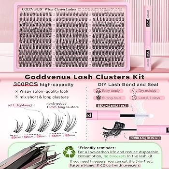 Lash Clusters Kit Wispy Eyelash Clusters Lashes Natural DIY Lash Extension Kit 10-16mm Cluster Ey... | Amazon (US)