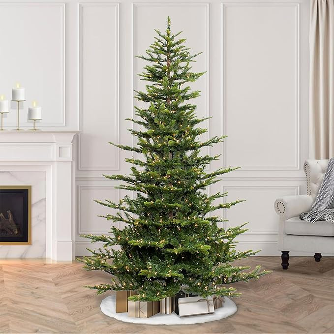 Puleo International 7.5 Foot Pre-Lit Aspen Fir Artificial Christmas Tree with 700 UL Listed Clear... | Amazon (US)