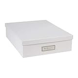 Bigso Oskar Fiberboard Label Frame Document Letter Box, 3.3 x 10.2 x 13.8 in, White | Amazon (US)