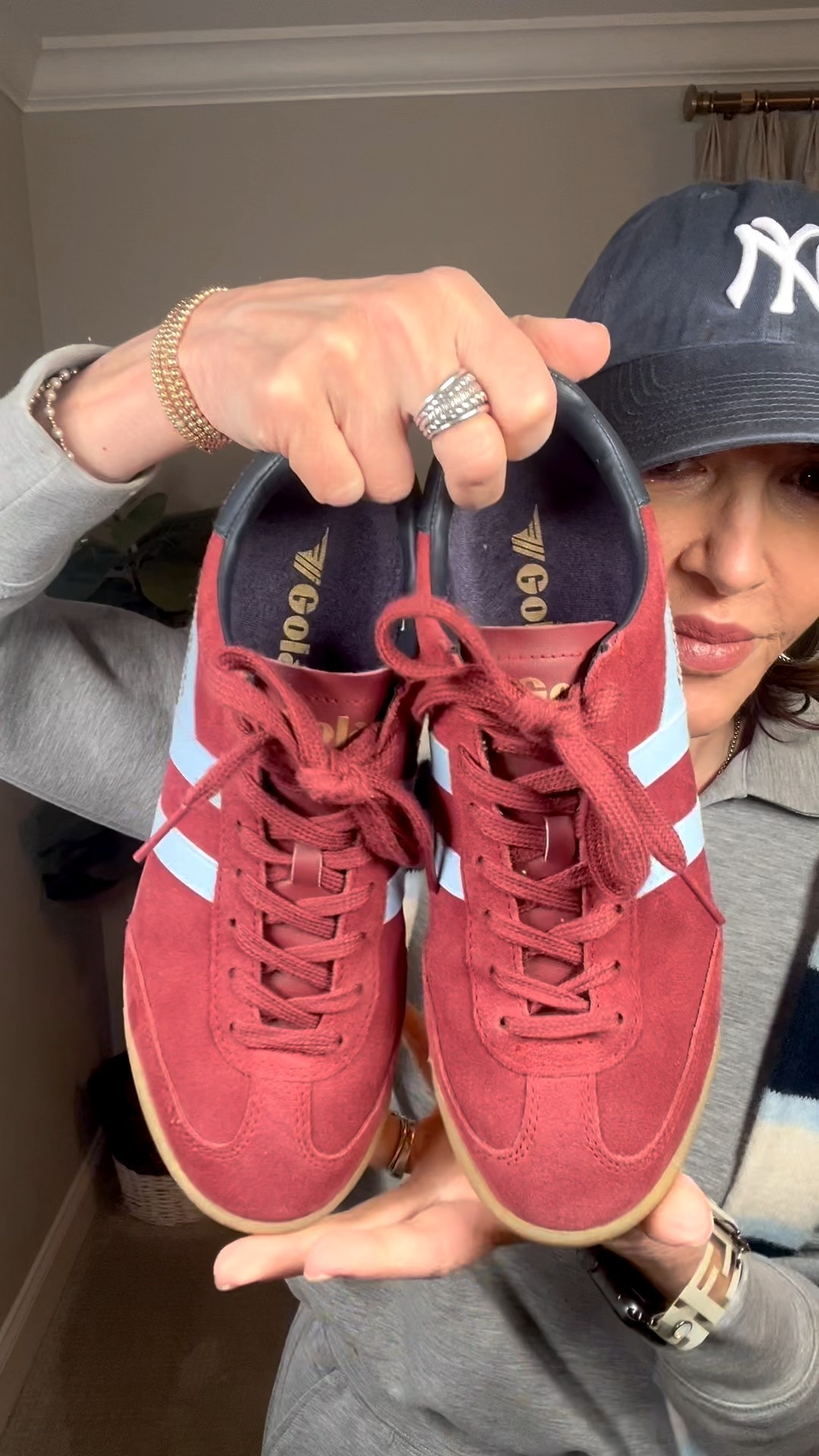 red sneakers, gola sneakers, casual outfit 

#LTKSeasonal #LTKOver40 #LTKootd