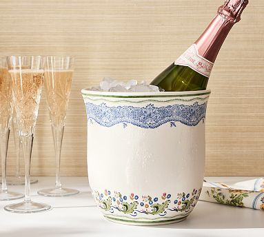 Botanical Bunny Stoneware Champagne Bucket | Pottery Barn (US)