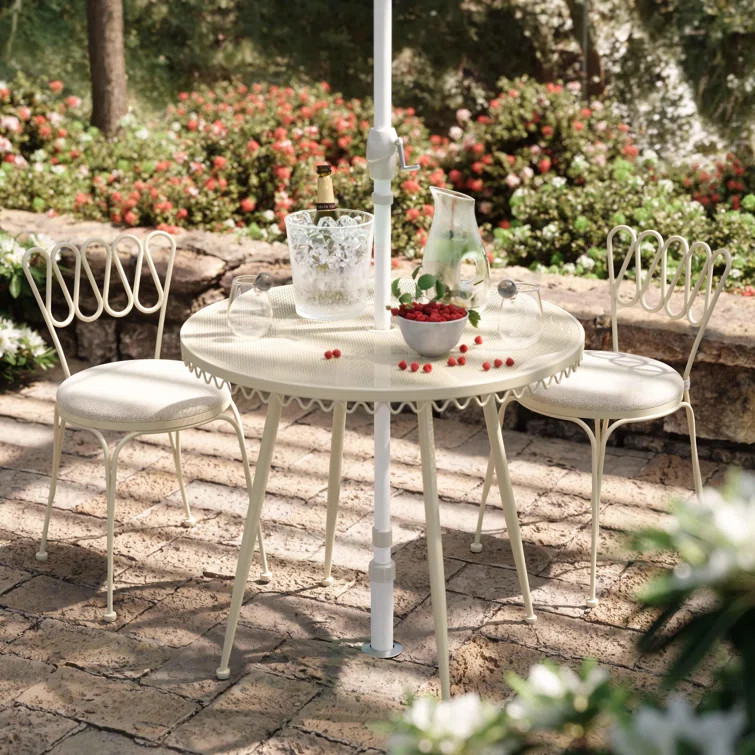 Danica Wrought Iron Outdoor Chair | Wayfair North America