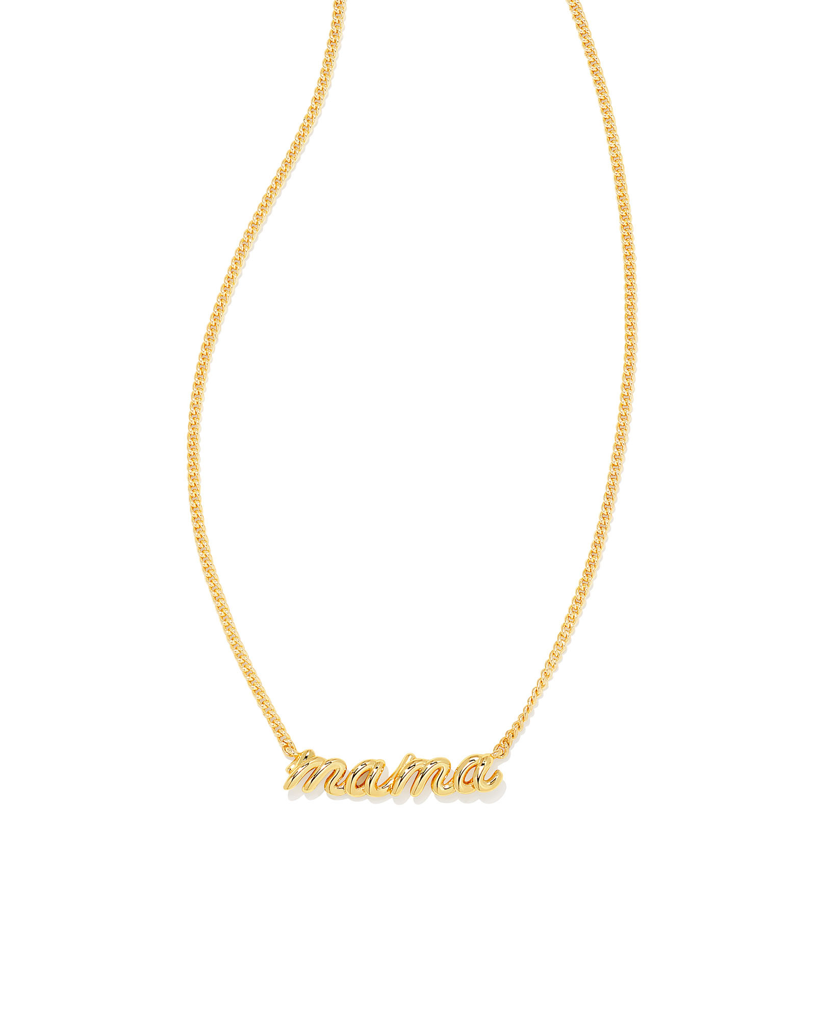 Mama Script Pendant Necklace in Gold | Kendra Scott