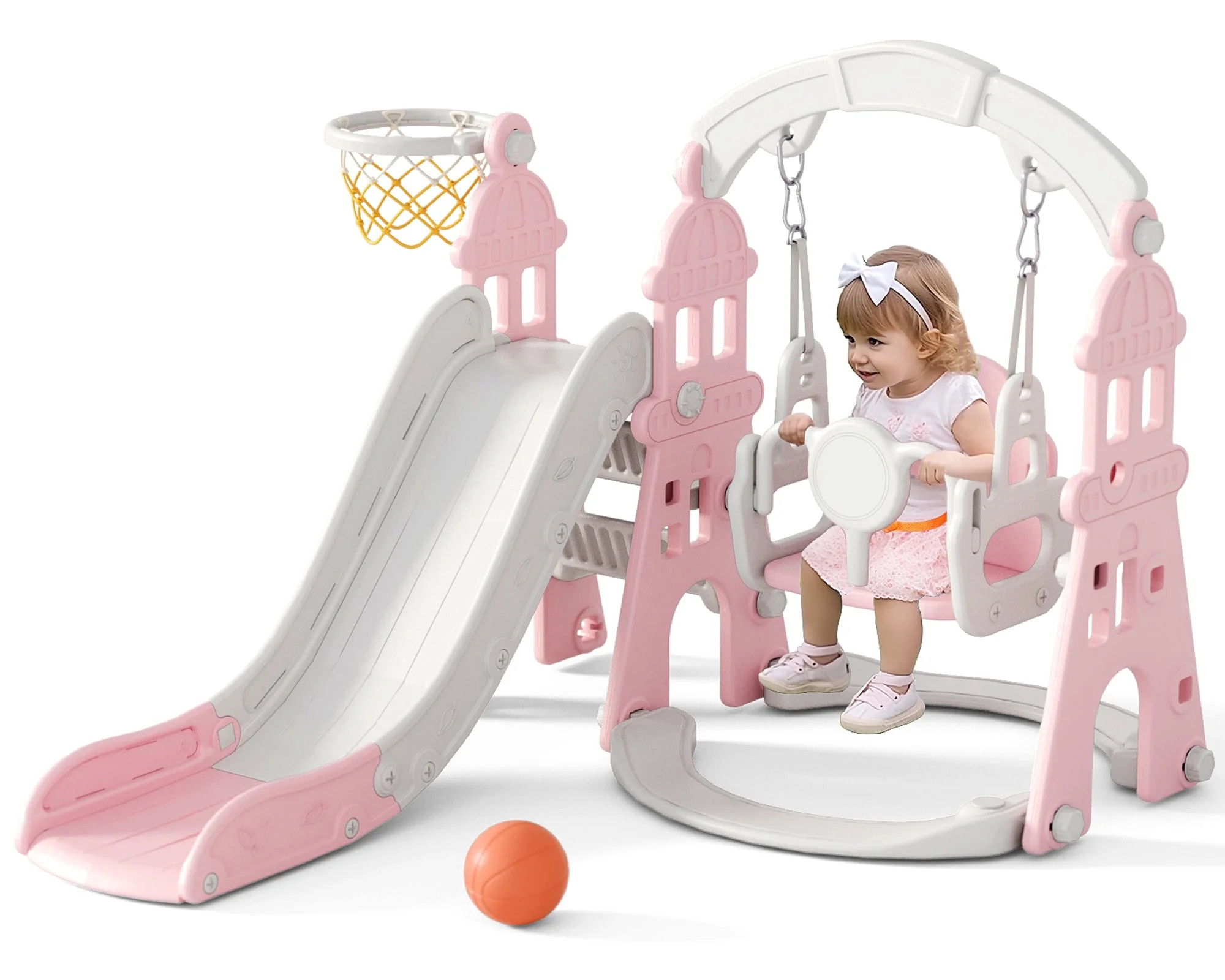 XJD 4-in-1 Kids Slide and Swing Set - Perfect for Toddlers 1-5 Years - Extra-Large Indoor and Out... | Walmart (US)