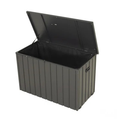 Outdoor Storage Box, Metal Deck Box Built-In A Oxford Fabric Storage Bag, Lockable & Waterproof Outside Patio Storage Box For Cushions, Pillows, Tools | Wayfair North America
