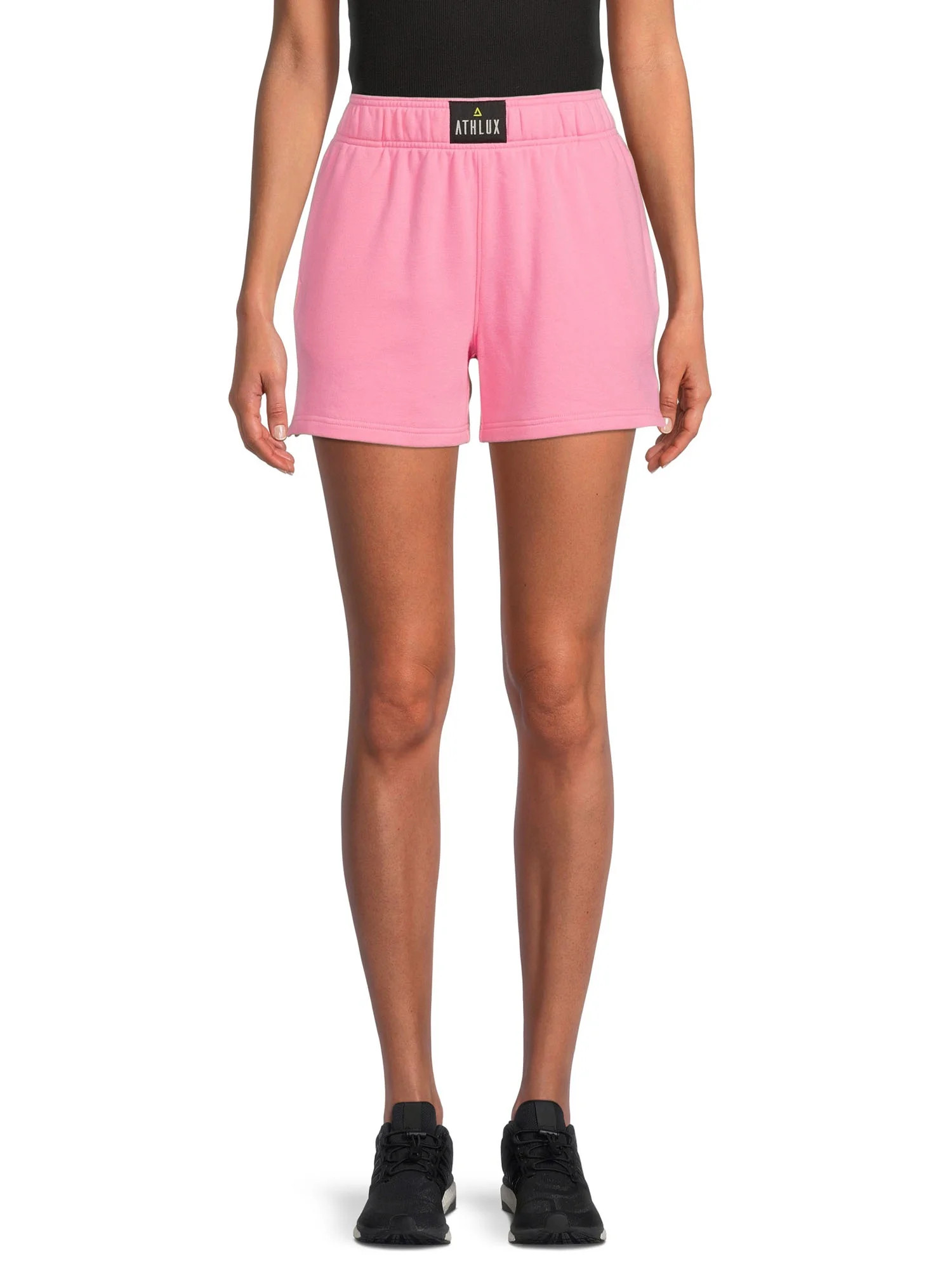 Athlux Women's Active High Waist French Terry Shorts - Walmart.com | Walmart (US)