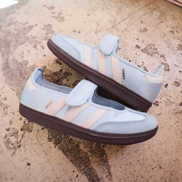Womens adidas Samba Jane Athletic Shoe - Crystal Sky / Cream White / Gum | Journeys
