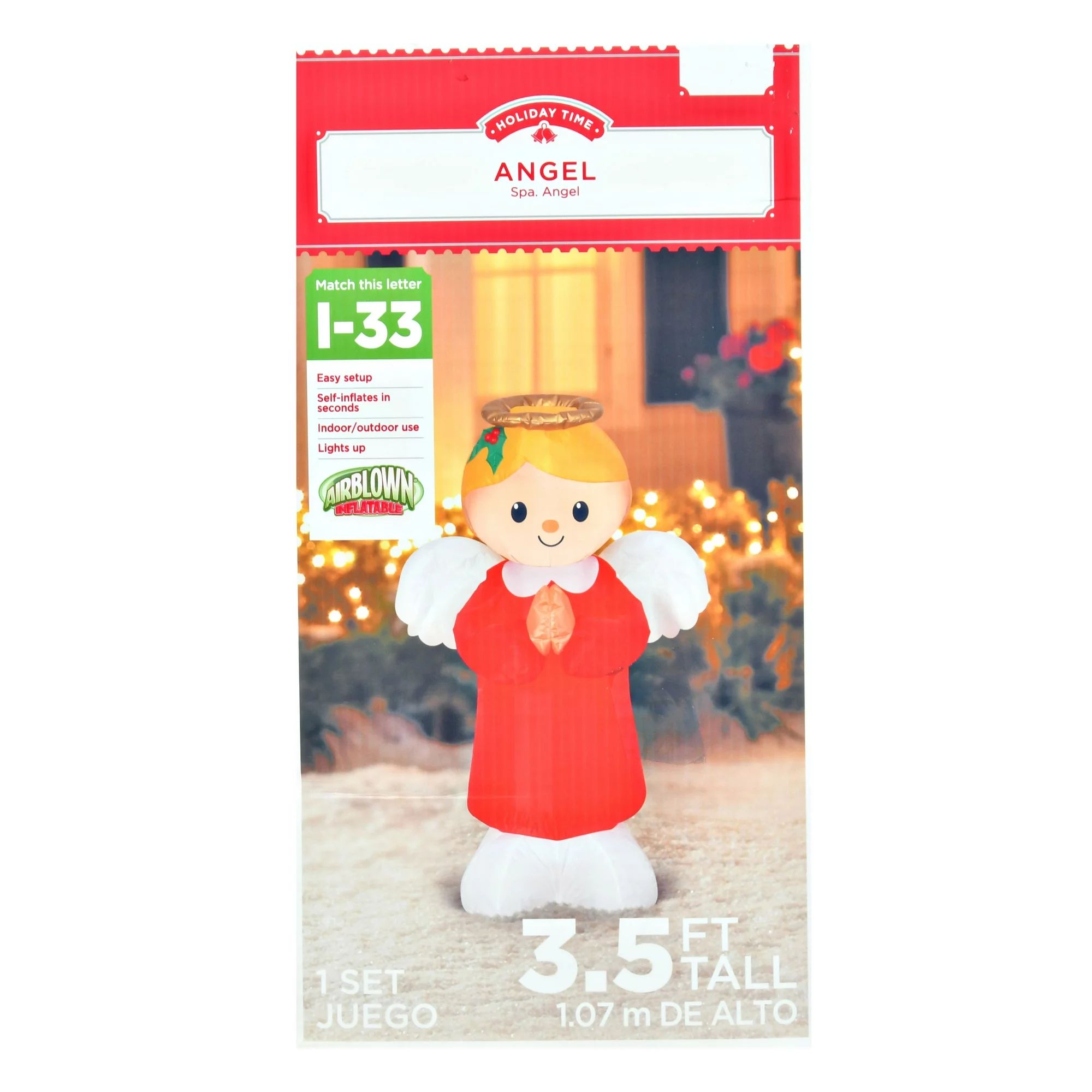 Holiday Time Angel Inflatable 3.5 ft tall by Gemmy Industries | Walmart (US)