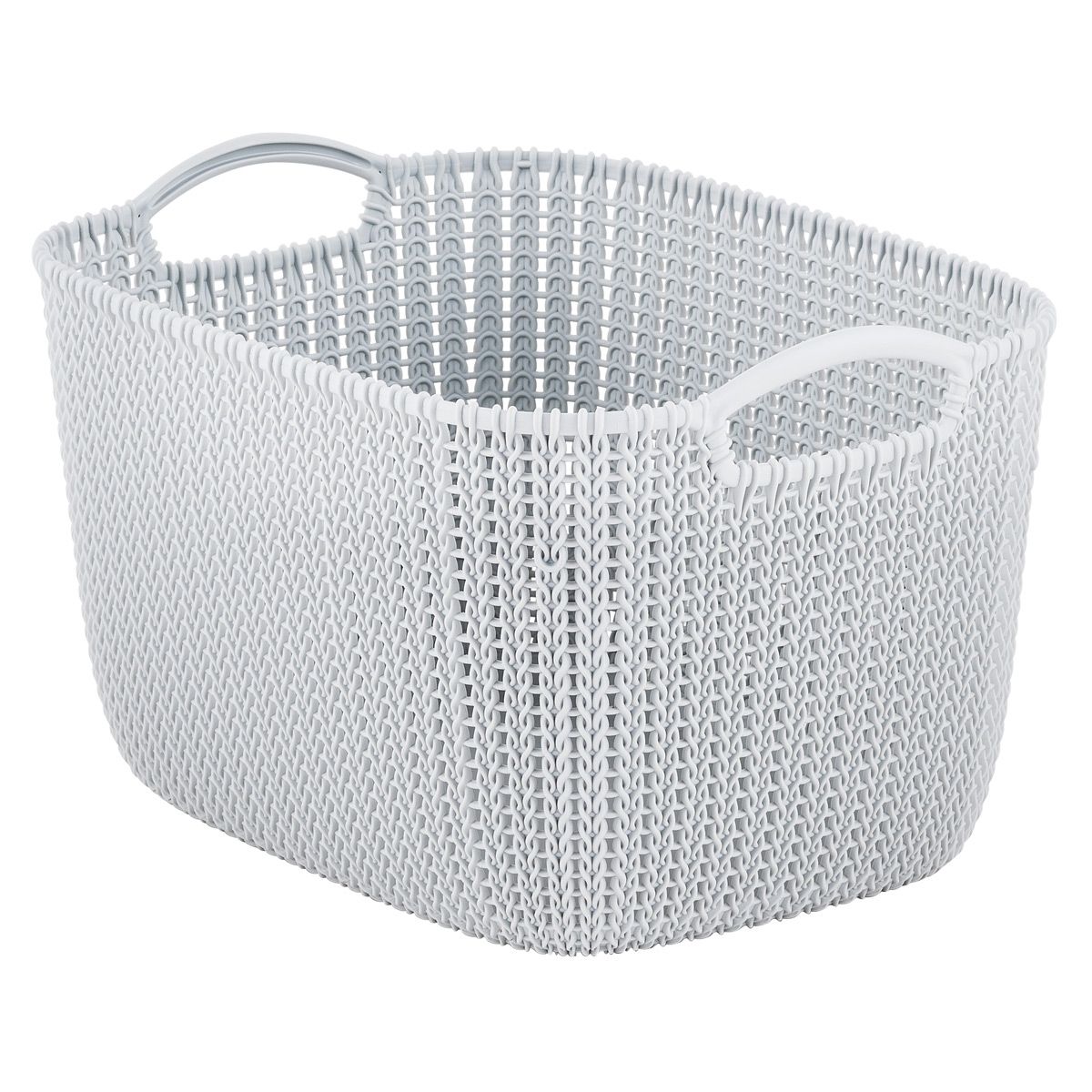 Curver Large Knit Basket Cloudy Grey | The Container Store