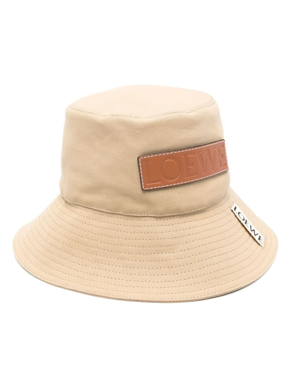 LOEWE logo-patch canvas hat - Neutrals | Farfetch Global