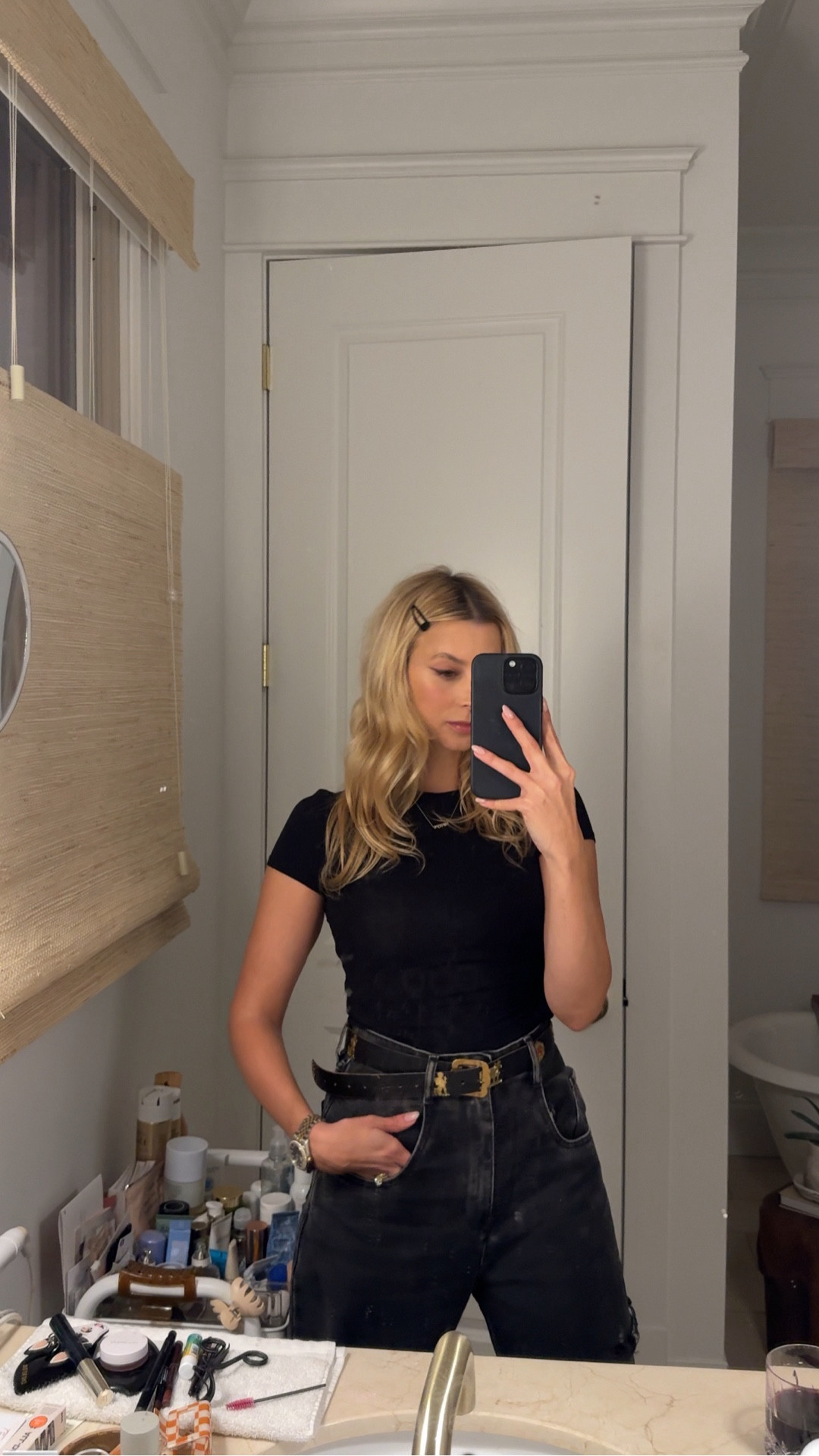 my mama found this amazing vintage belt for me 🥹 linked the closest I could find. I love a simple tee & denim with a subtle statement piece. 

#LTKBeauty #LTKFamily #LTKStyleTip