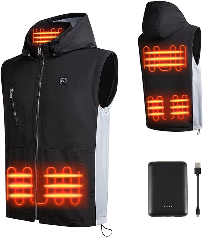 duo-nattern Heated Vest For Men USB Rechargeable Washable Patchwork Heated Vest For Outdoor, Hunt... | Amazon (US)