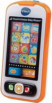 VTech Touch and Swipe Baby Phone, Orange | Amazon (US)