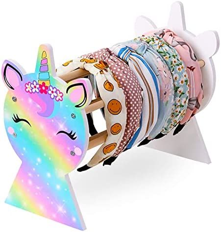 Basumee Girls Headband Holder Organizer Hair Hoop Headband Display Stand Unicorn Hairband Stand O... | Amazon (US)