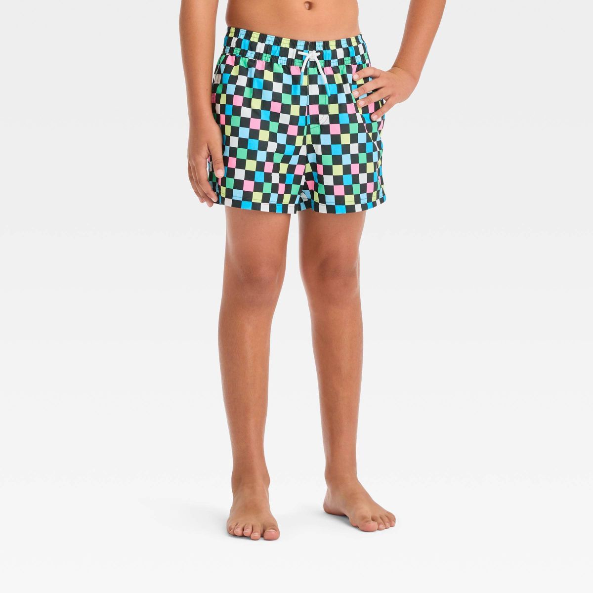 Boys' Checkered Swim Shorts - art class™ M | Target