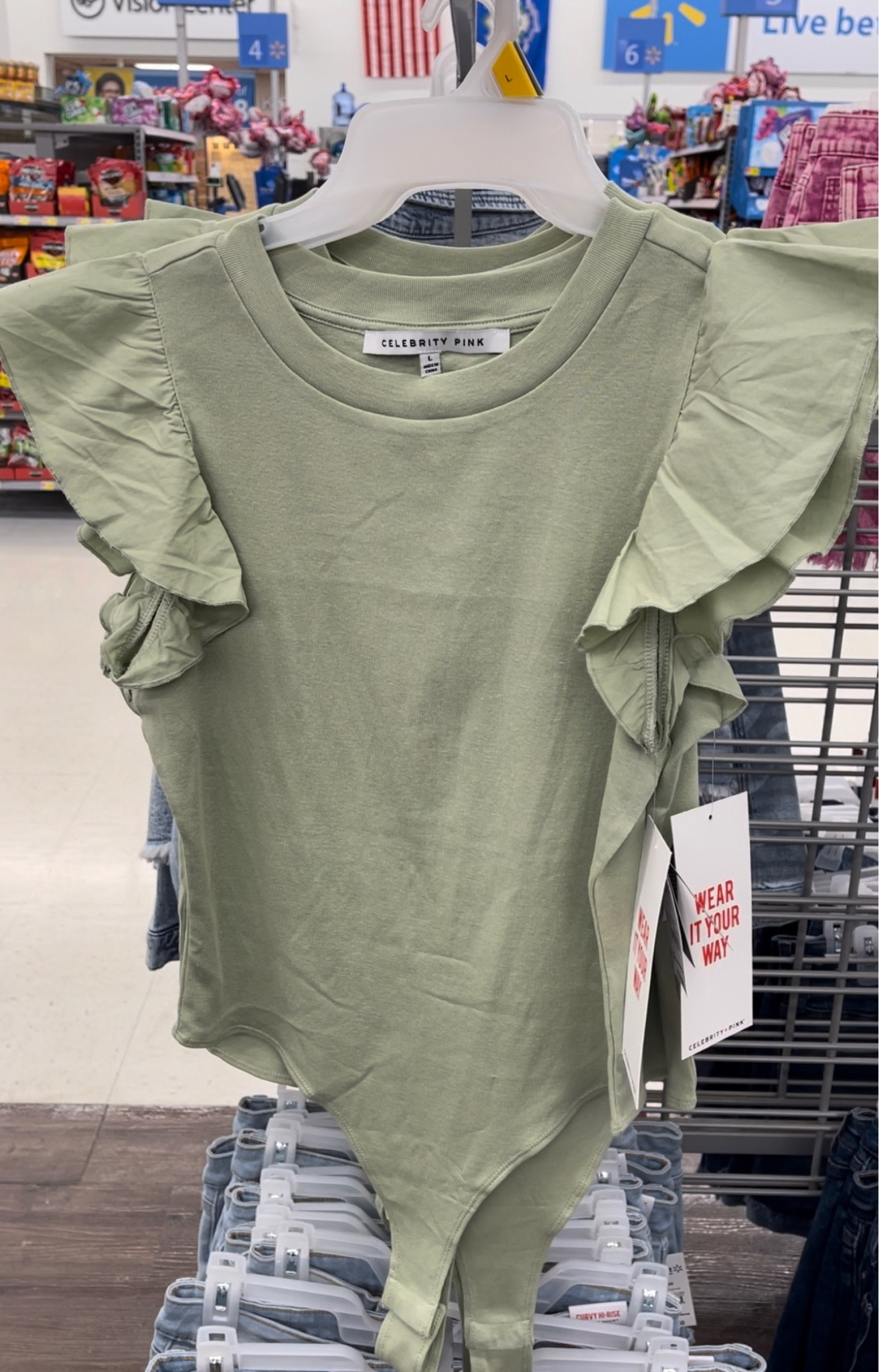 Celebrity Pink flutter sleeve bodysuit at Walmart! 

#LTKFind #LTKunder50 #LTKSeasonal