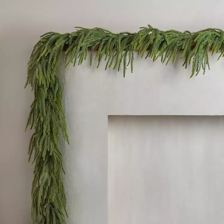 Norfolk Pine Natural Touch Garland, 15 ft. | Kirklands