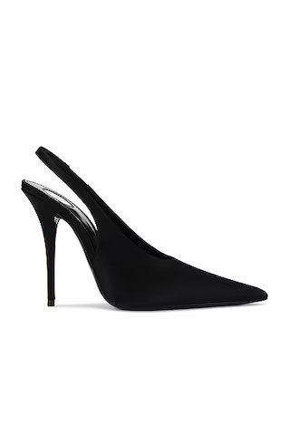 Mug Slingback Pump in Noir | FWRD 