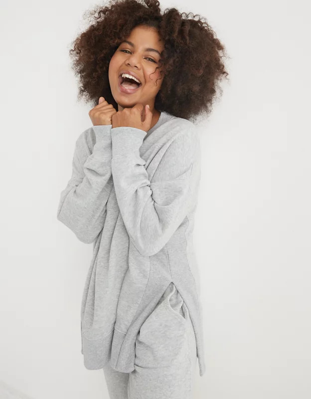 Aerie Good Vibes Oversized Sweatshirt | American Eagle Outfitters (US & CA)
