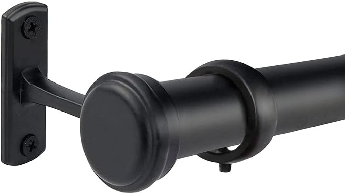 1 Inch Curtain Rods, Curtain Rods for Windows 66 to 120, Black Curtain Rods, Outdoor Curtain Rod,... | Amazon (US)