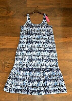 Lilly Pulitzer XL Sails & Stripes MARTINS MIDI TANK DRESS Sailboats NWT | eBay US