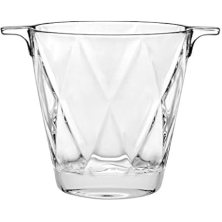True Ice Bucket with Handles, 8.75" by 8.25", Wine Bucket, 3-Liter Capacity, Clear | Amazon (US)