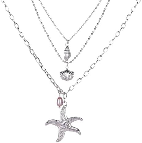 Ocean Wave Beach Pendant Necklace for Women Dainty Gold Silver Sea Jewelry Gift for Her | Amazon (US)