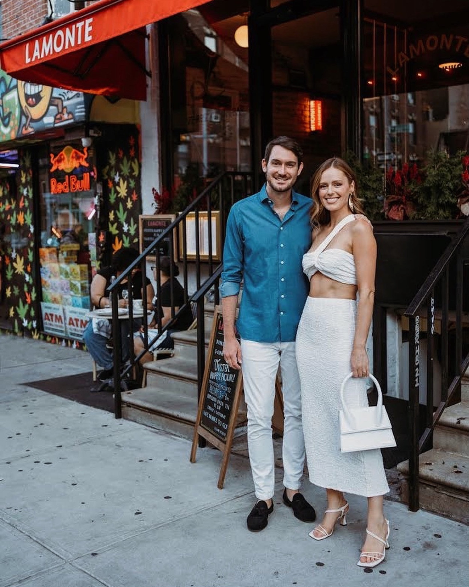 White textured skirt and top set - i wore this for our welcome drinks for our wedding! 

#LTKwedding